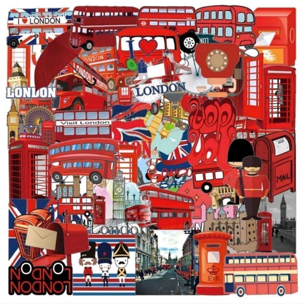 London England Assorted Stickers - Picture 3 of 6